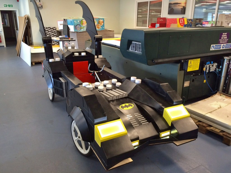Illustration for article titled These Guys Turned the Lego Batmobile Into a Life-size Soapbox Racer